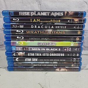 Science Fiction Sci-fi Movies Blu-ray Lot Of 11 Star Trek Underworld Dracula MIB